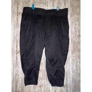 The North Face Aphrodite Motion 2X Black Capri Pants Drawstring Waist Activewear